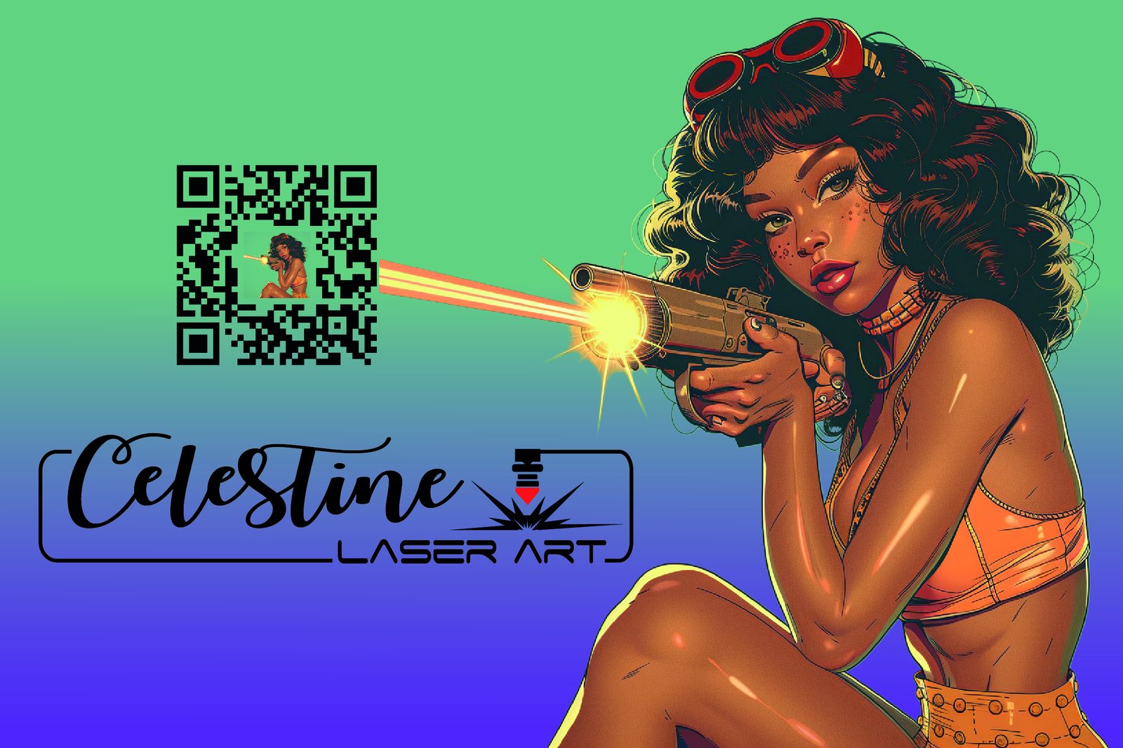 Celestine Laser Art — brand e stampa