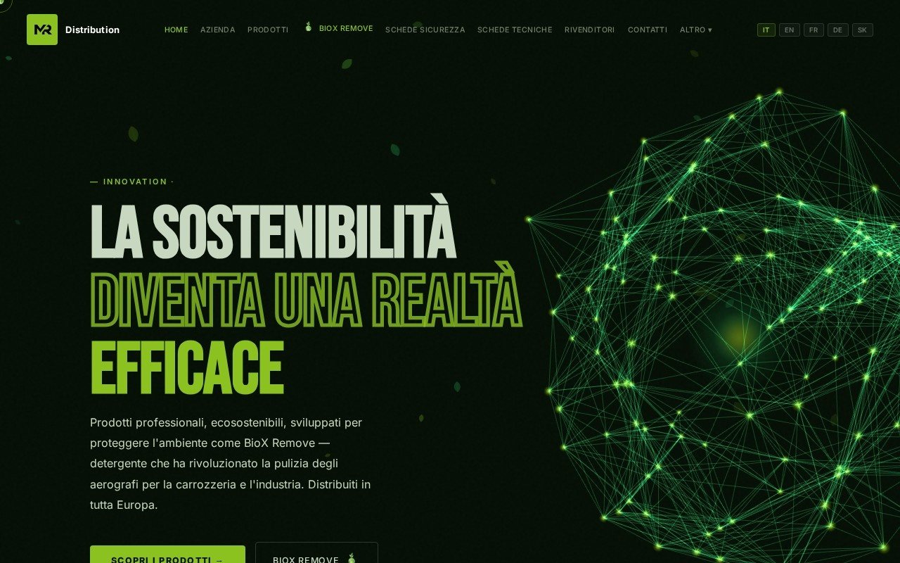 Sito web MR Distribution